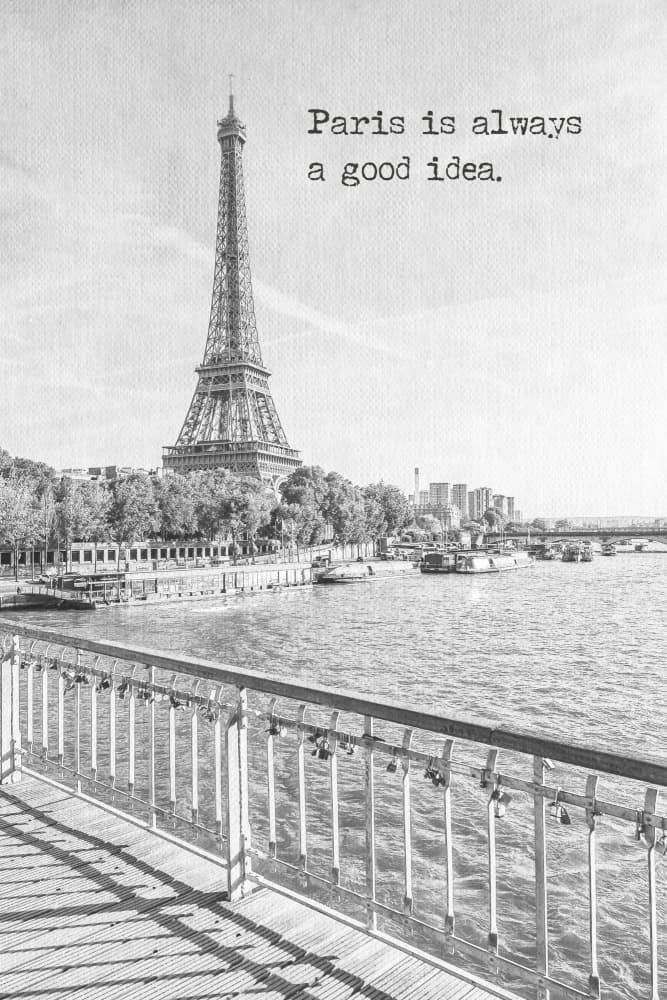 Eiffel Tower Seine View by Melanie Viola — canvas wall art