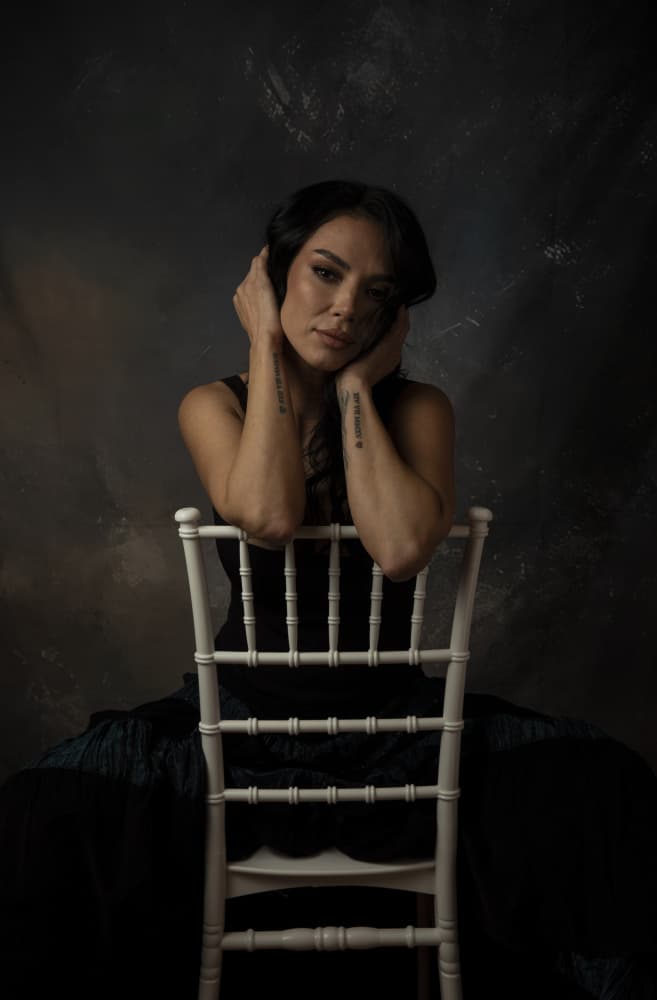 Elegant Dark Portrait by Julien Oncete — canvas wall art