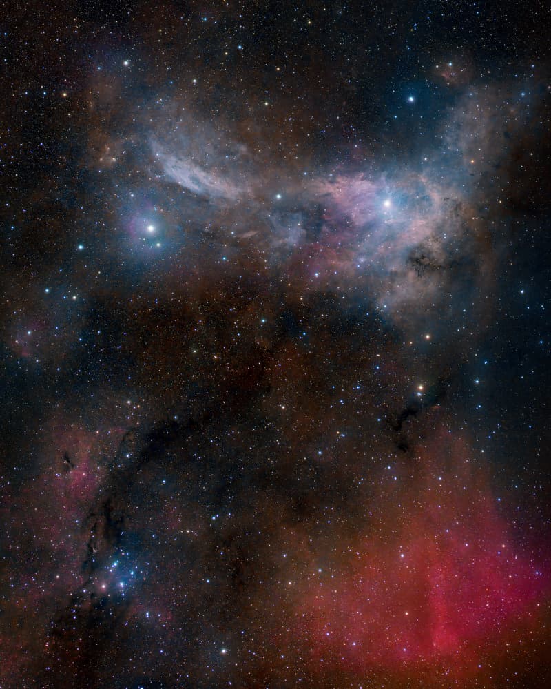 Colorful Cosmic Nebula by Vikas Chander — canvas wall art