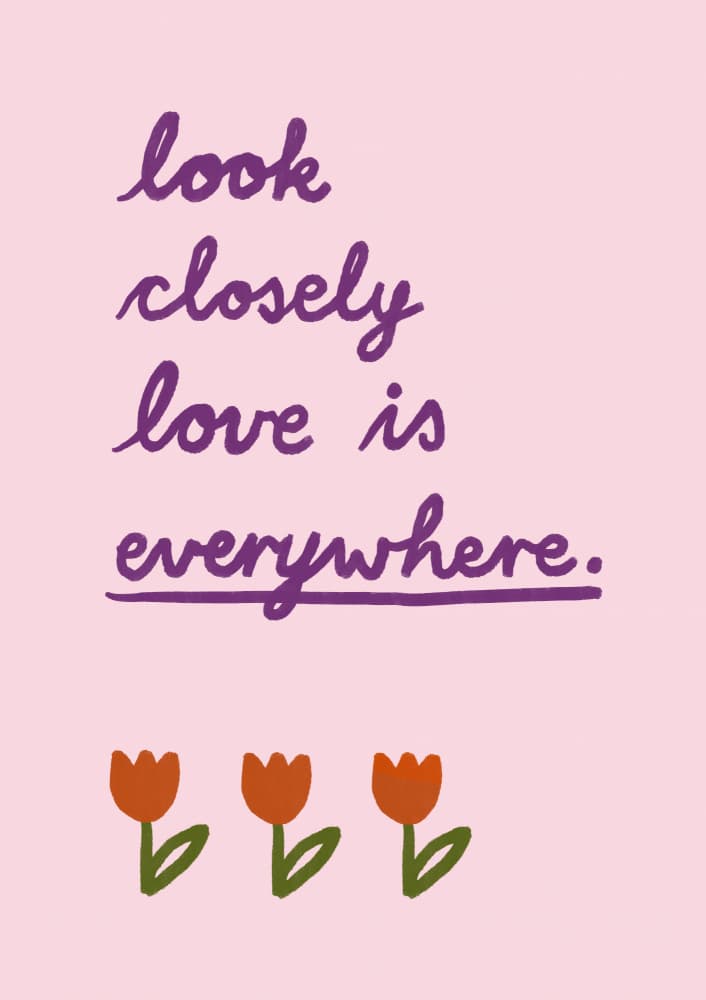 Love Is Everywhere Tulips by Marina Alaburic — canvas wall art