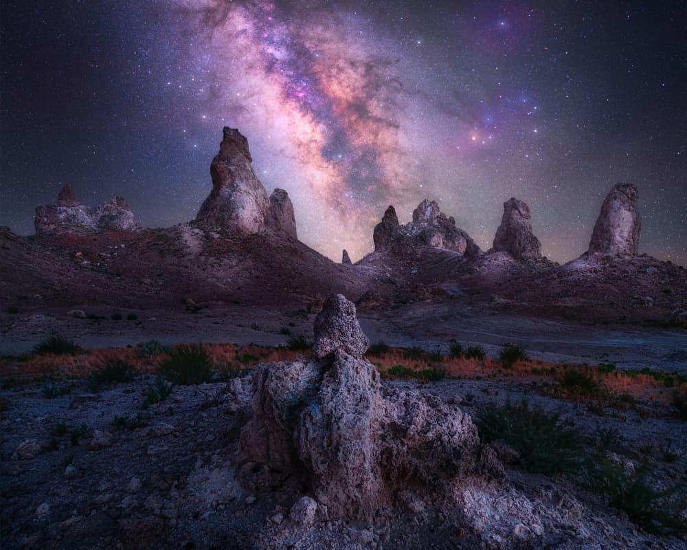 Milky Way Desert Night by Abhijit Patil — canvas wall art