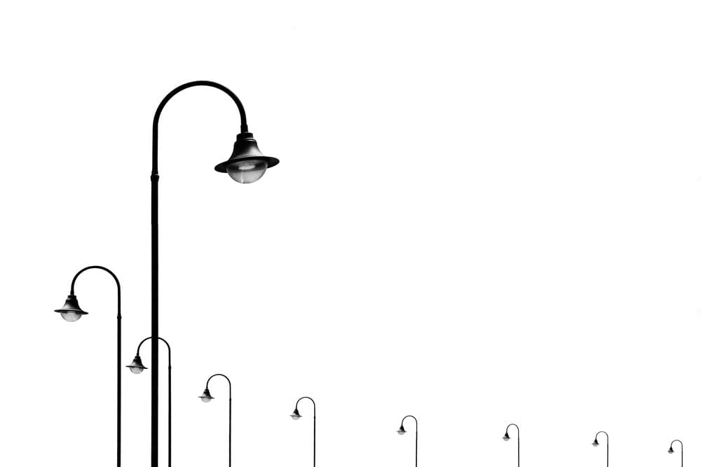 Minimalist Streetlight Array by Rolf Endermann — canvas wall art