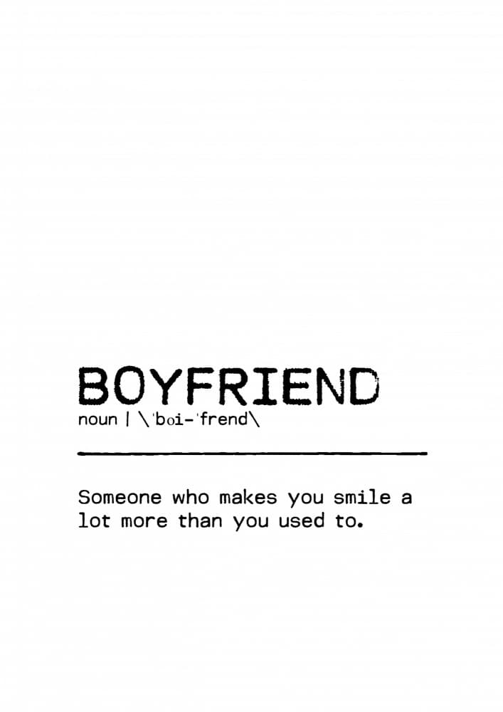 Sweet Boyfriend Definition by Orara Studio — canvas wall art