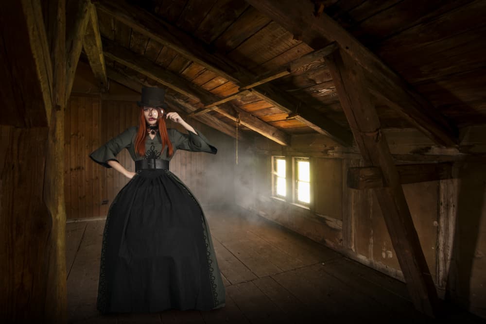 Mysterious Attic Woman by Christine von Diepenbroek — canvas wall art