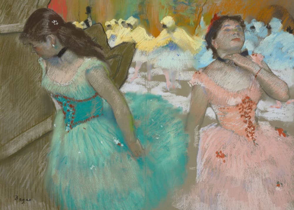 Entrance of the Masked Dancers by Edgar Degas — canvas wall art