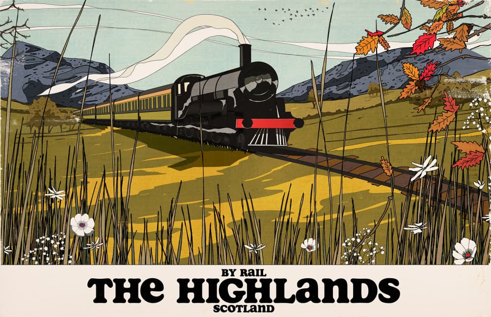 Scotland Highlands By Rail by Nicholas — canvas wall art