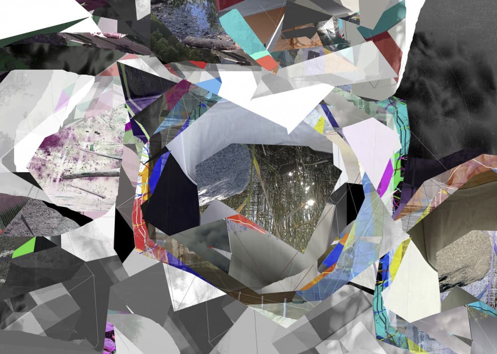 Geometric Abstract Collage by Stefan Fransson — canvas wall art