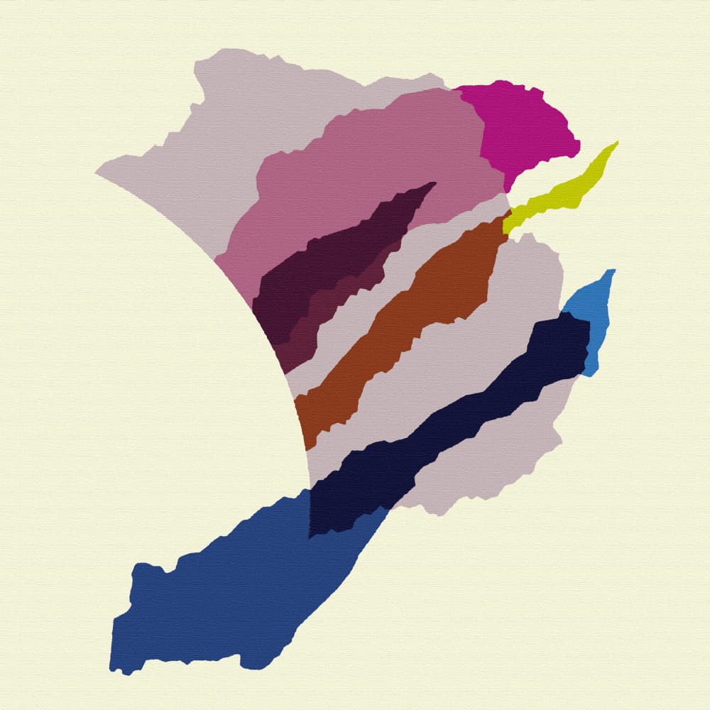 Colorful Abstract Landform by Rafa Mateo — canvas wall art