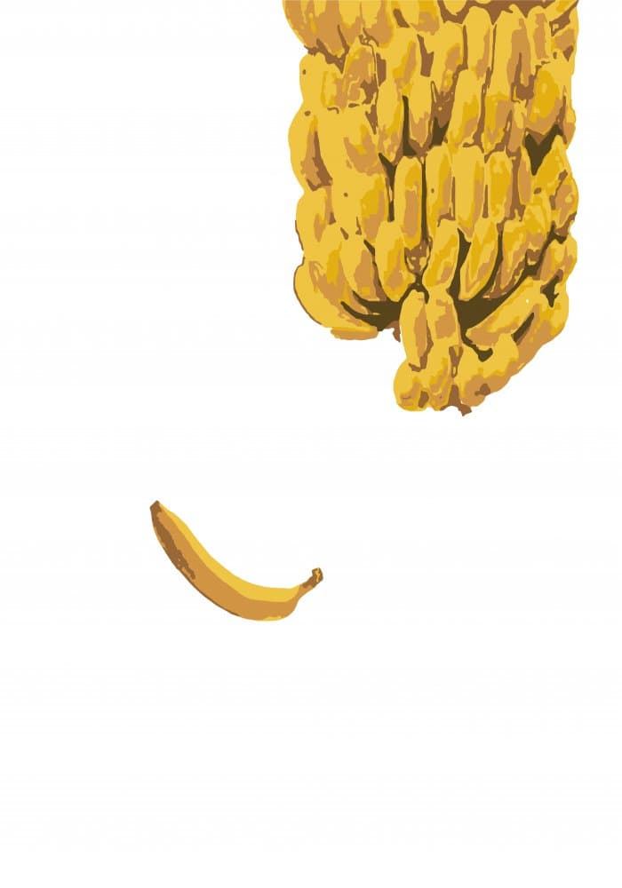 Floating Yellow Bananas by Pictufy Studio II — canvas wall art