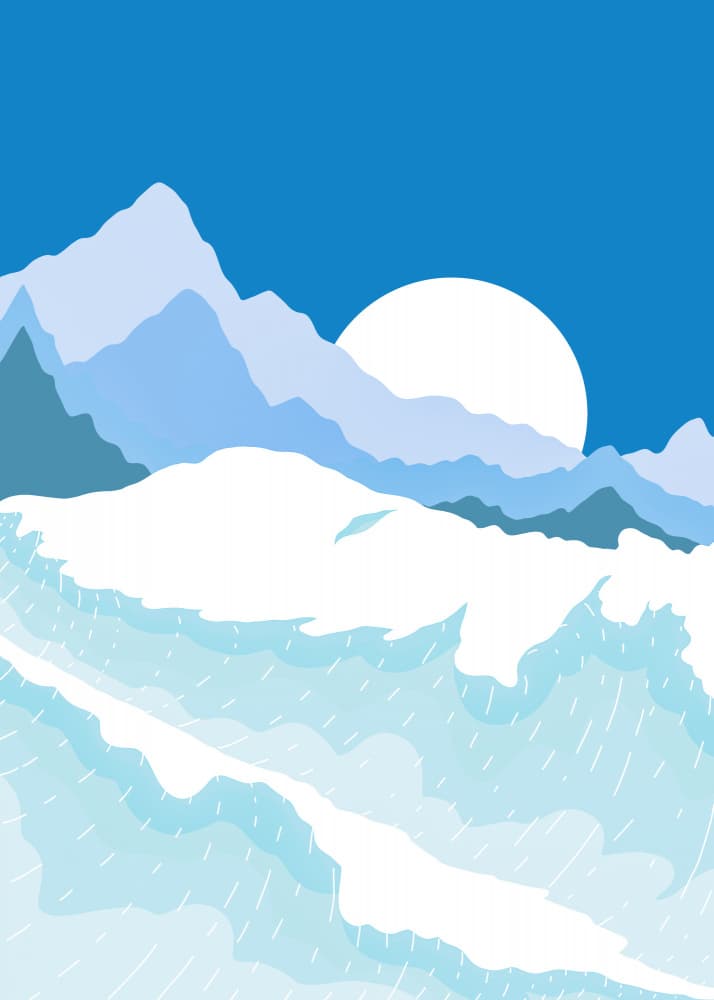 Snowy Mountain Sun by Stephen Wade — canvas wall art