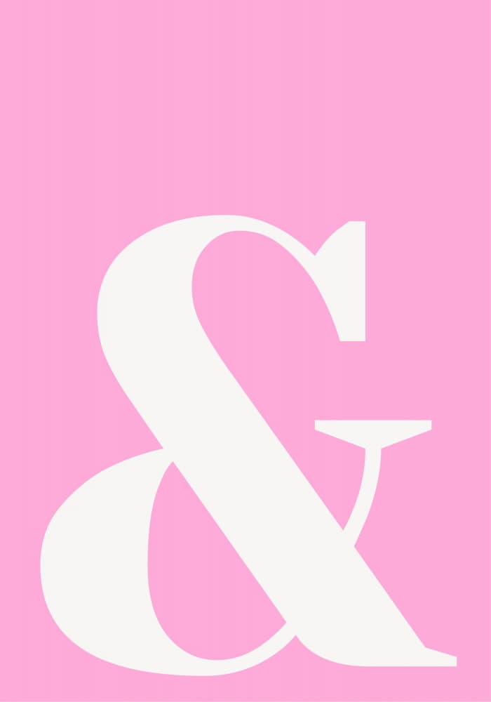 Pink Ampersand Charm by Athene Fritsch — canvas wall art
