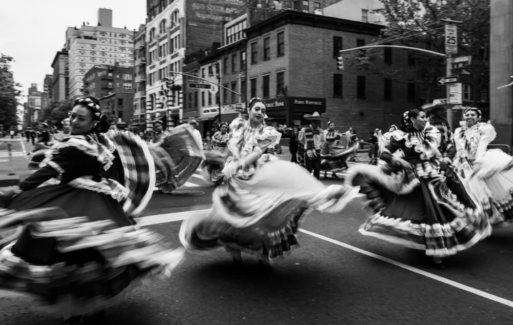 Mexican Dancers Flow by Tong Zhang — canvas wall art