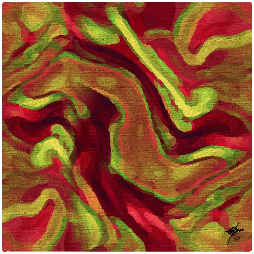 Vibrant Fluid Swirls by Osvaldo Russo — canvas wall art