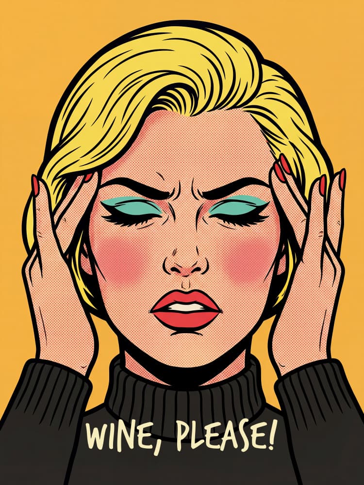 Wine Please Pop Art by Andreas Magnusson — canvas wall art