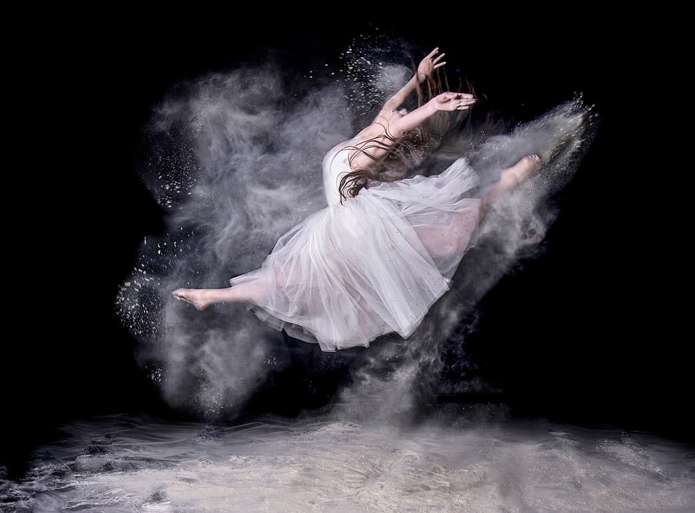 Graceful Powder Dance by Pauline Pentony MA ARPS DPAGB — canvas wall art