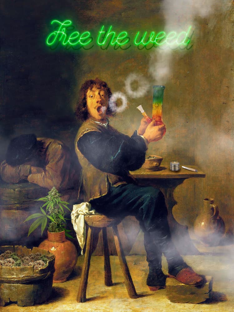 Free the Weed by Dikhotomy — canvas wall art