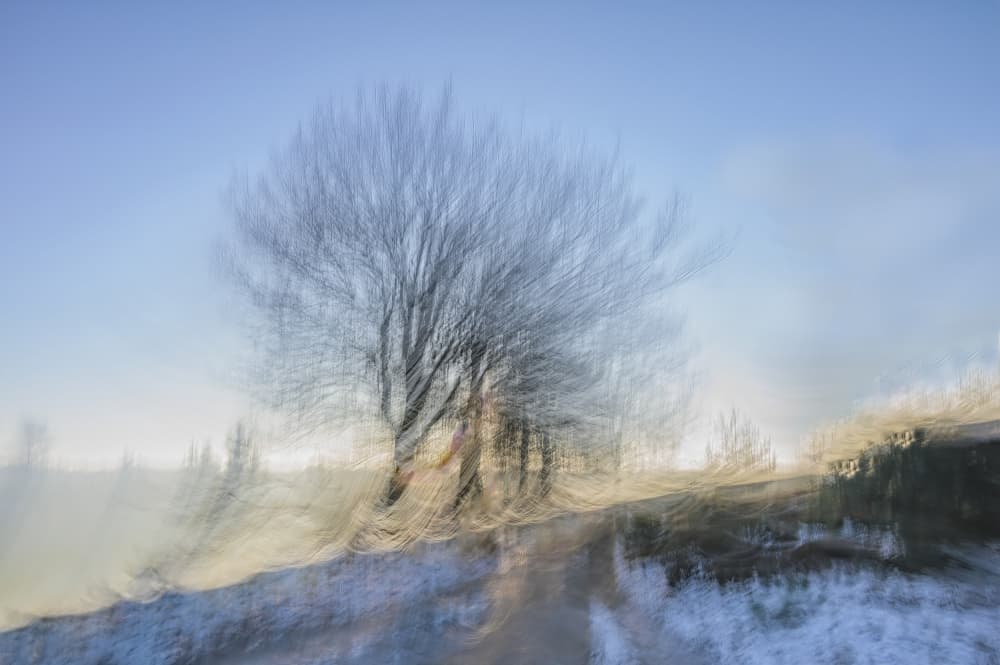 Abstract Winter Landscape by Ina Bouhuijzen — canvas wall art