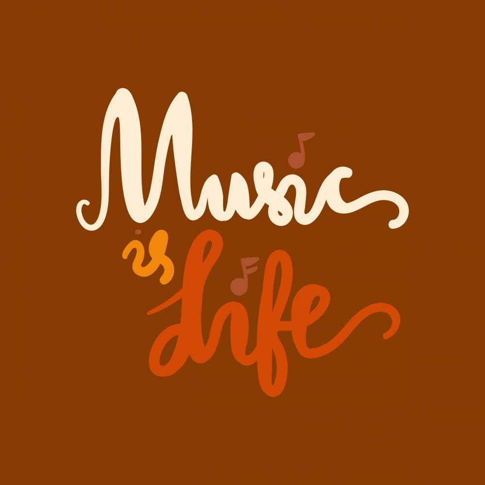 Music Is Life Quote by Marika Barsrsind — canvas wall art