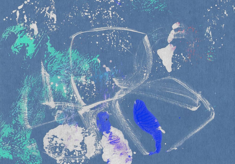 Abstract Blue Shapes by Santhosh ch — canvas wall art