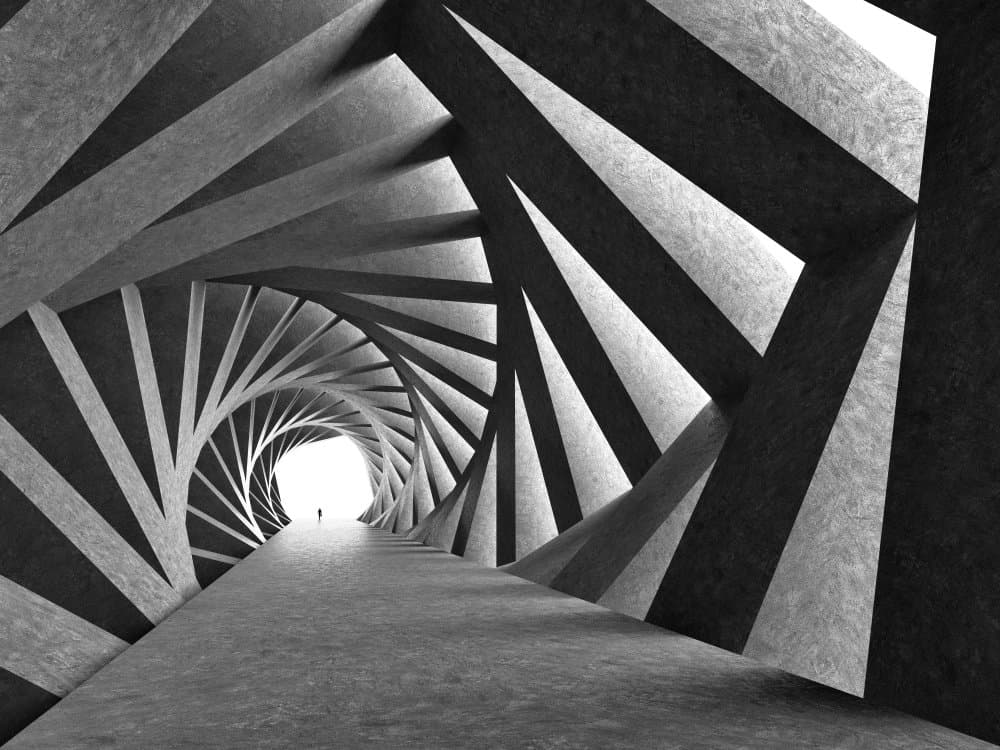 Spiral Tunnel Path by Antonyus Bunjamin (Abe) — canvas wall art