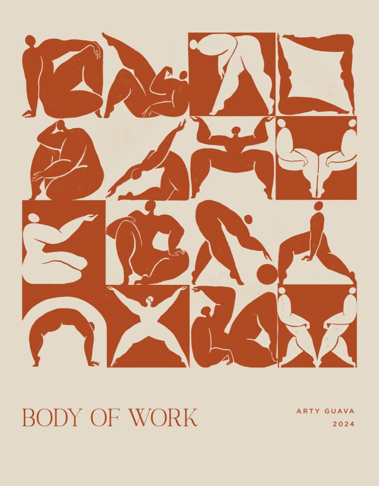 Body of Work (terracotta) by Arty Guava — canvas wall art