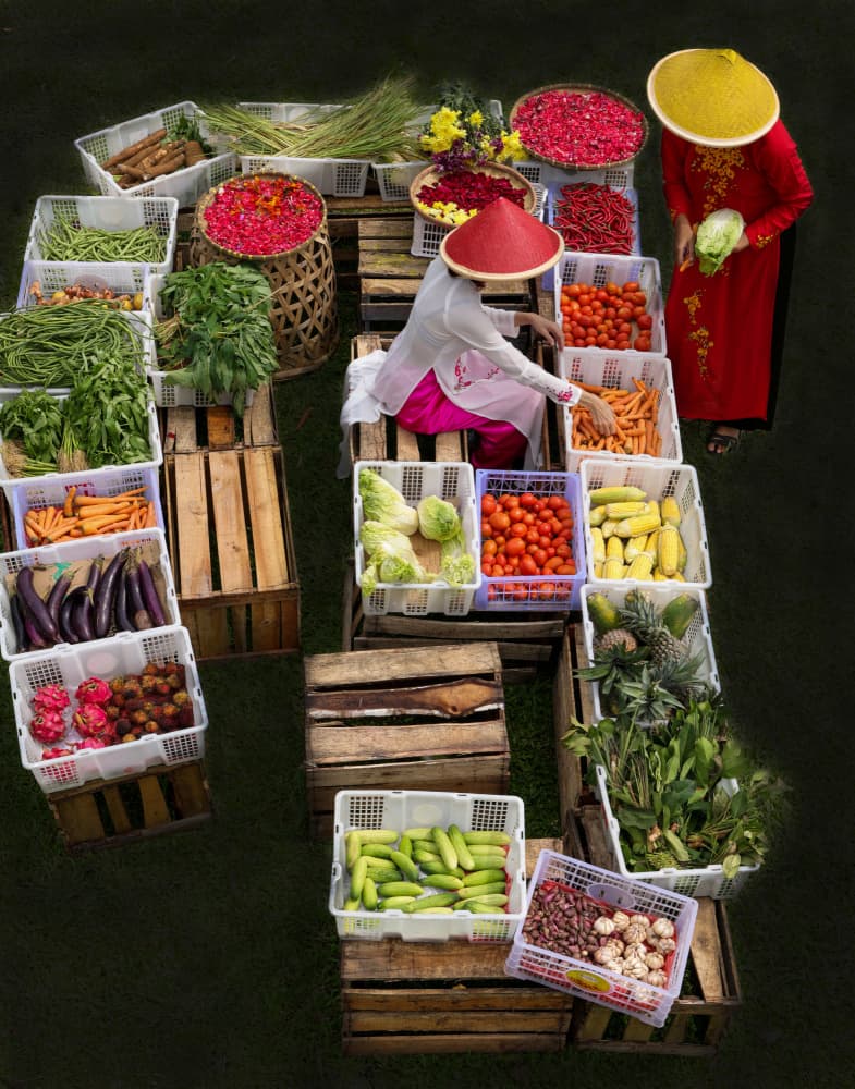 Vietnamese Food Market by Muljati Hidajat — canvas wall art