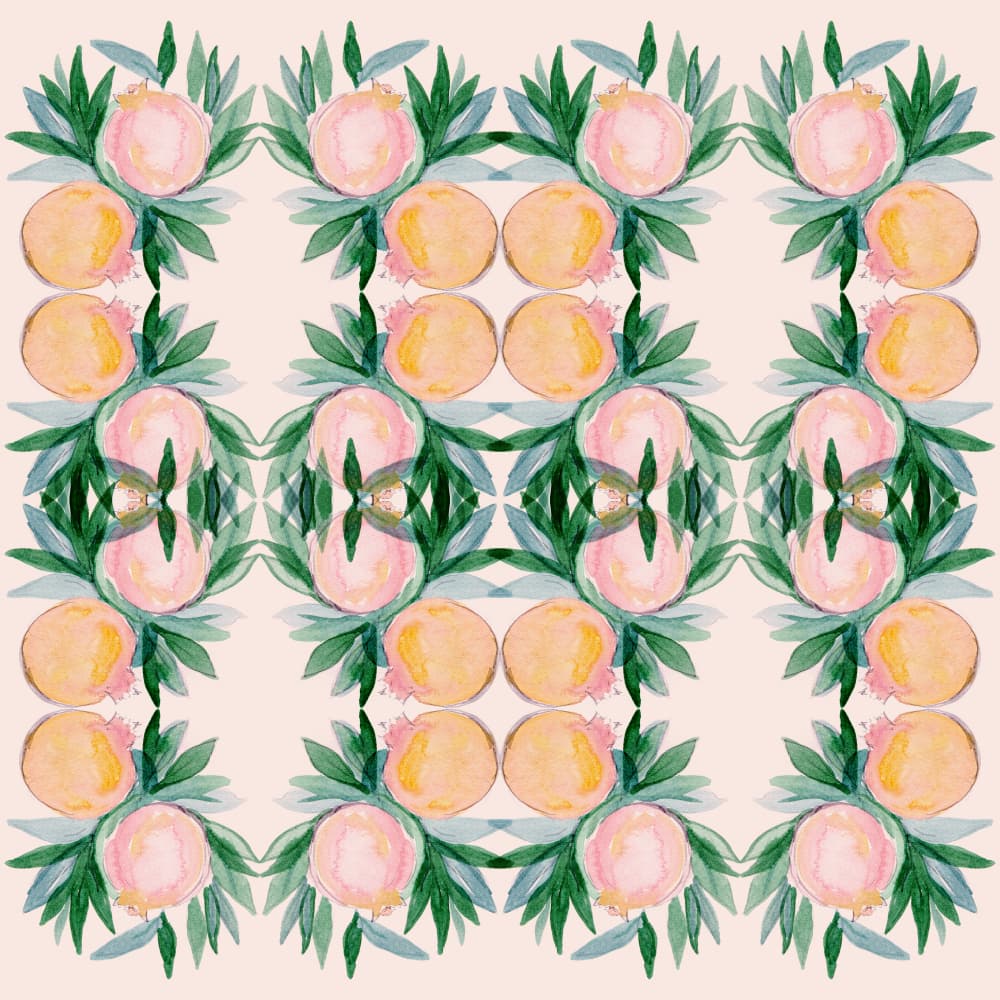 Soft Botanical Fruit Pattern by Gemma Bardot — canvas wall art