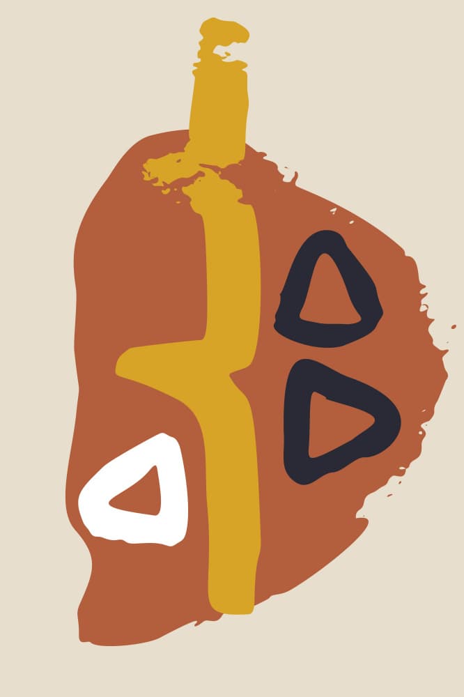 Golden Rust Abstract Shapes by Anna Rose — canvas wall art