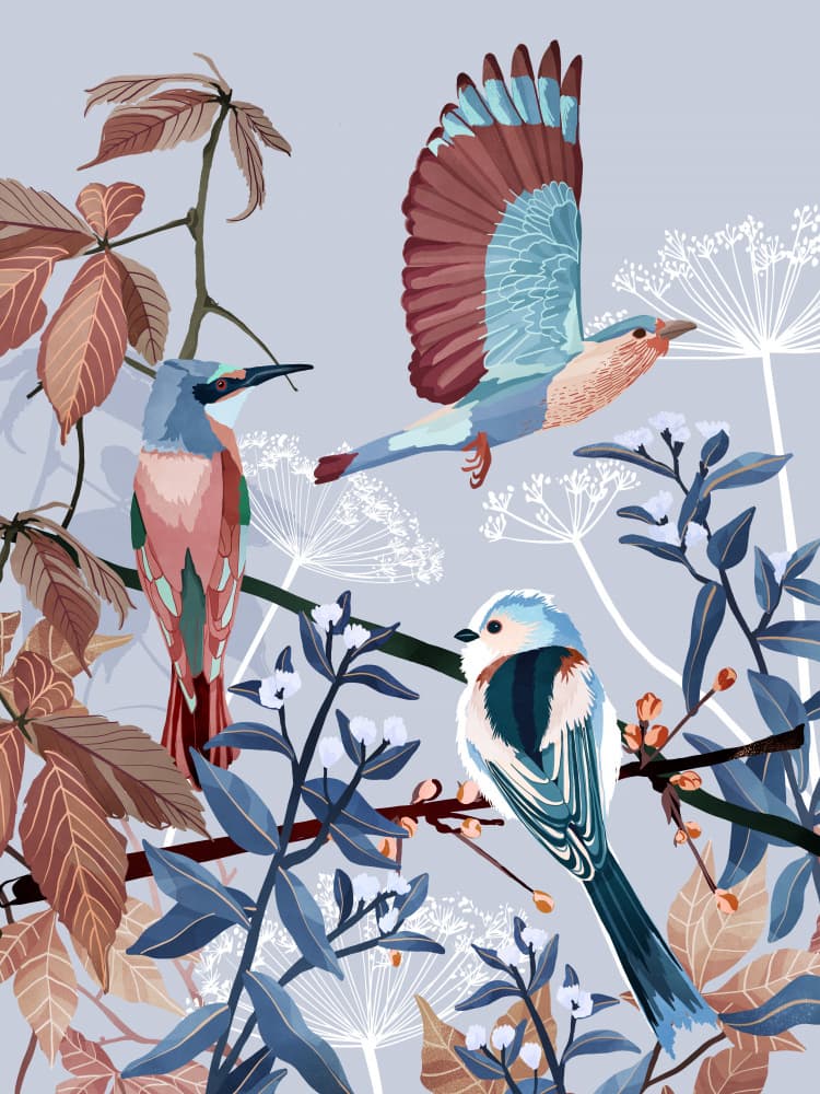 Birds of Winter by Goed Blauw — canvas wall art