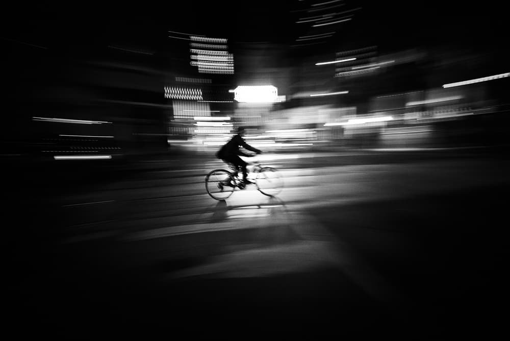 Speeding Night Rider by Rui Caria — canvas wall art