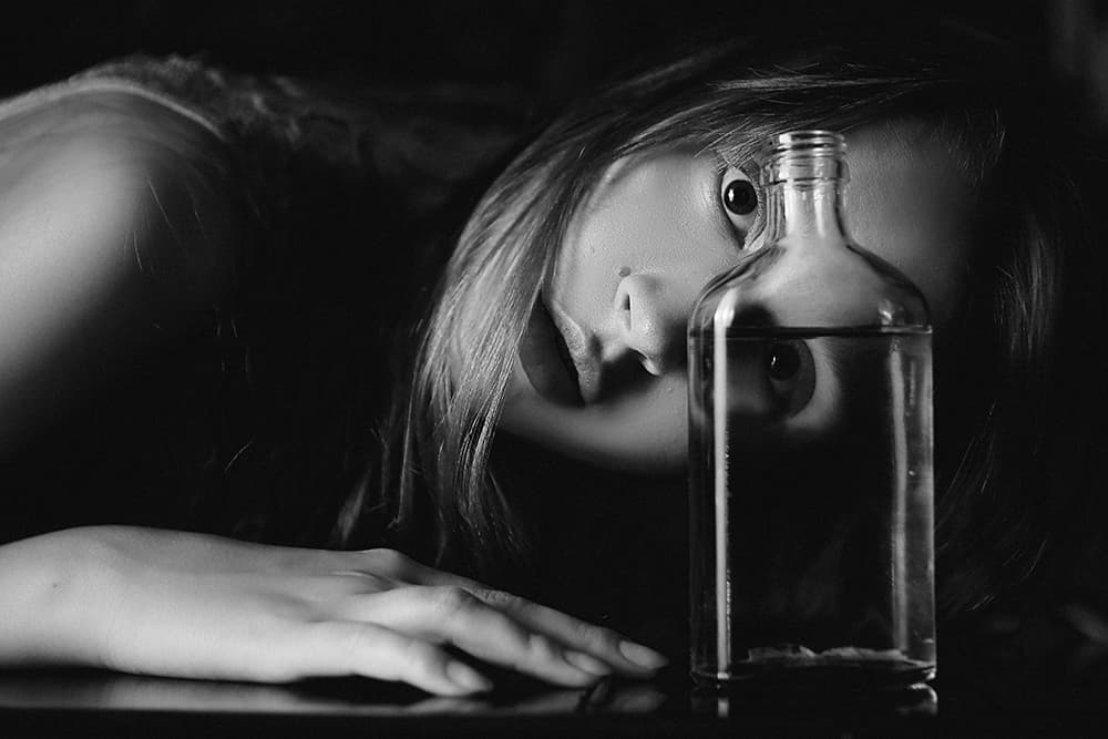 Intense Gaze Bottle by Anthony Skip — canvas wall art