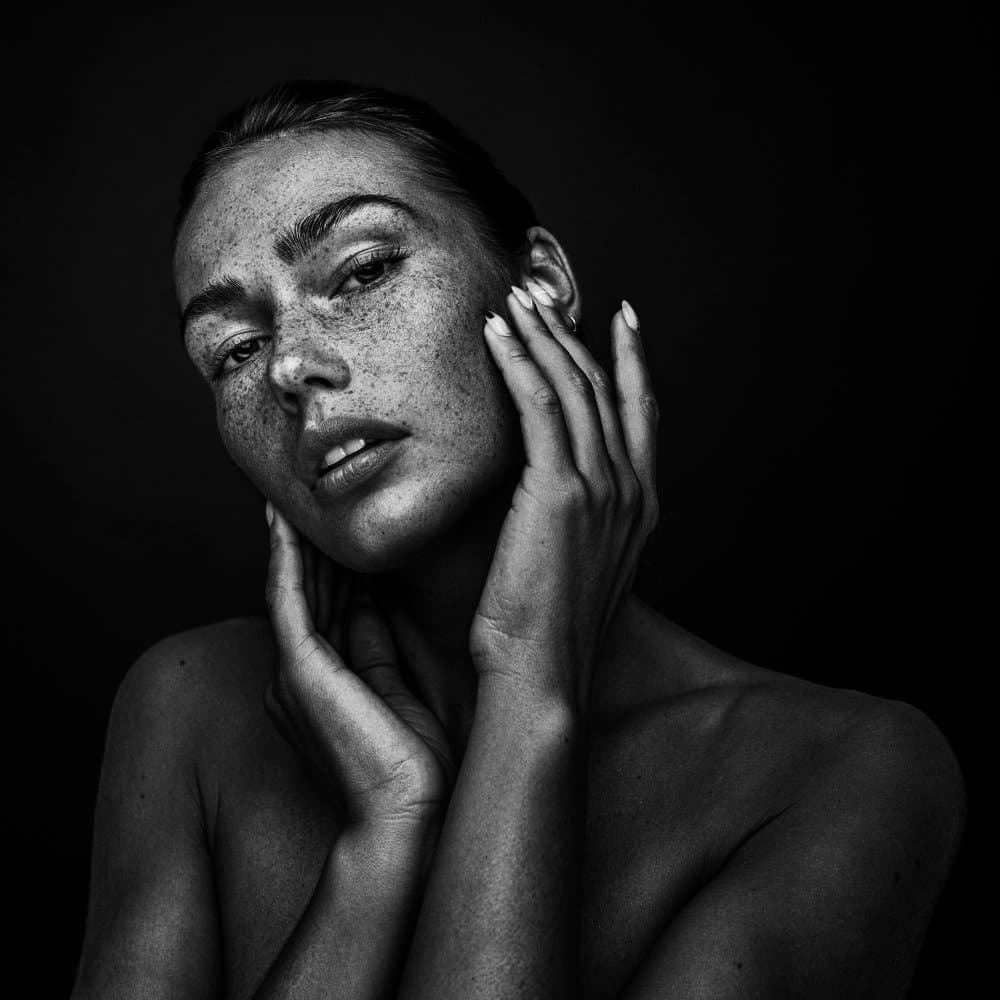 Intense Freckled Beauty by Martin Krystynek MQEP — canvas wall art