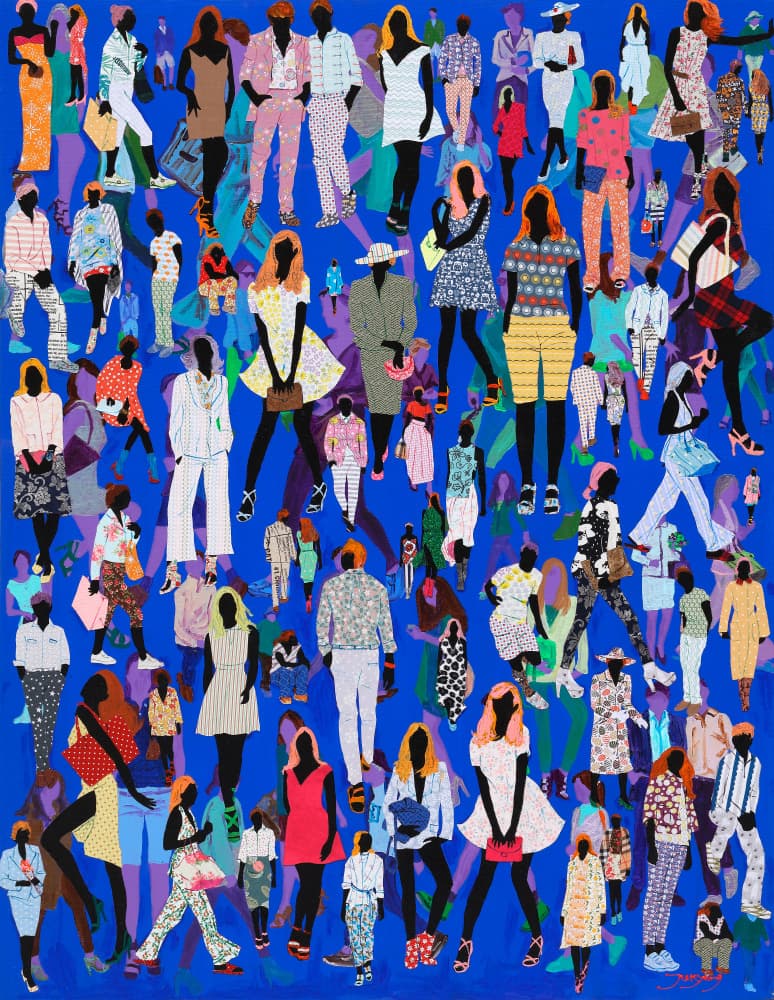 Colorful Fashion Crowd by Jukyong Park — canvas wall art