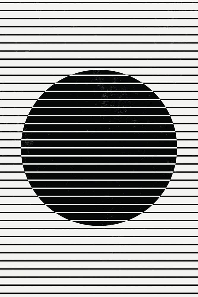 Striped Black Circle by jay stanley — canvas wall art