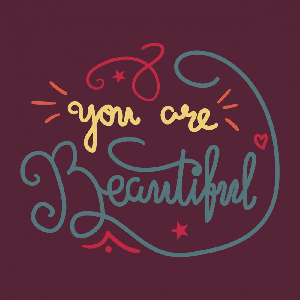 You Are Beautiful by Marika Barsrsind — canvas wall art