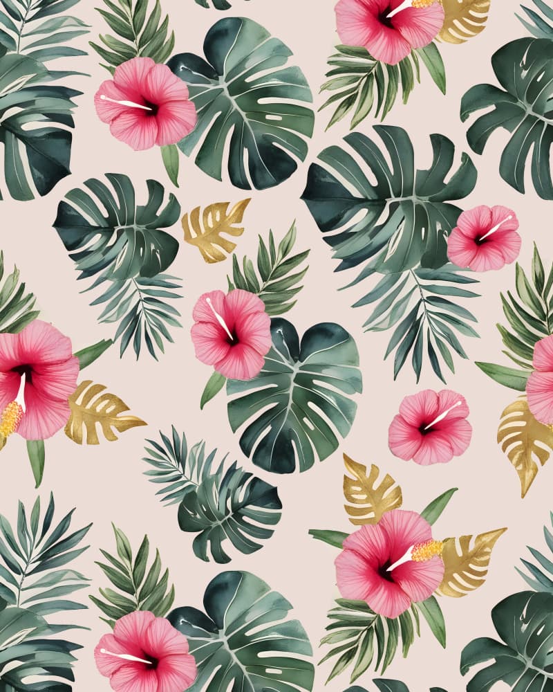 Lush Tropical Pattern by Kintsugi99 — canvas wall art