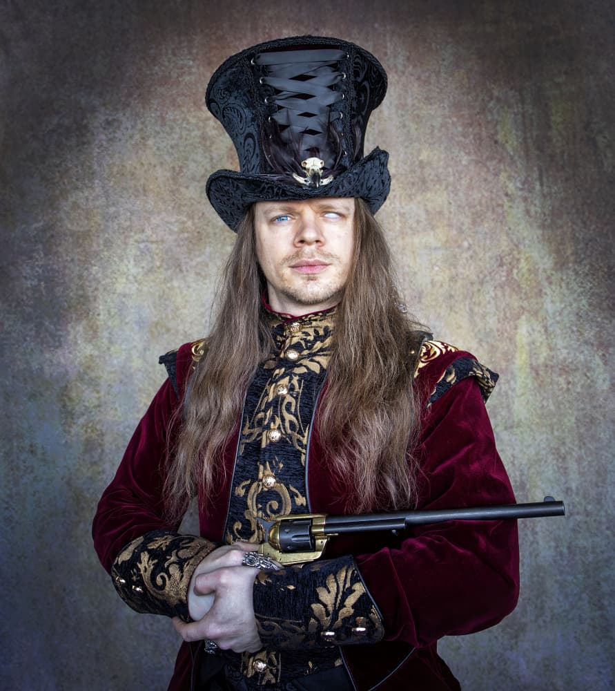 Steampunk Gentleman with Pistol by Daniel Springgay — canvas wall art