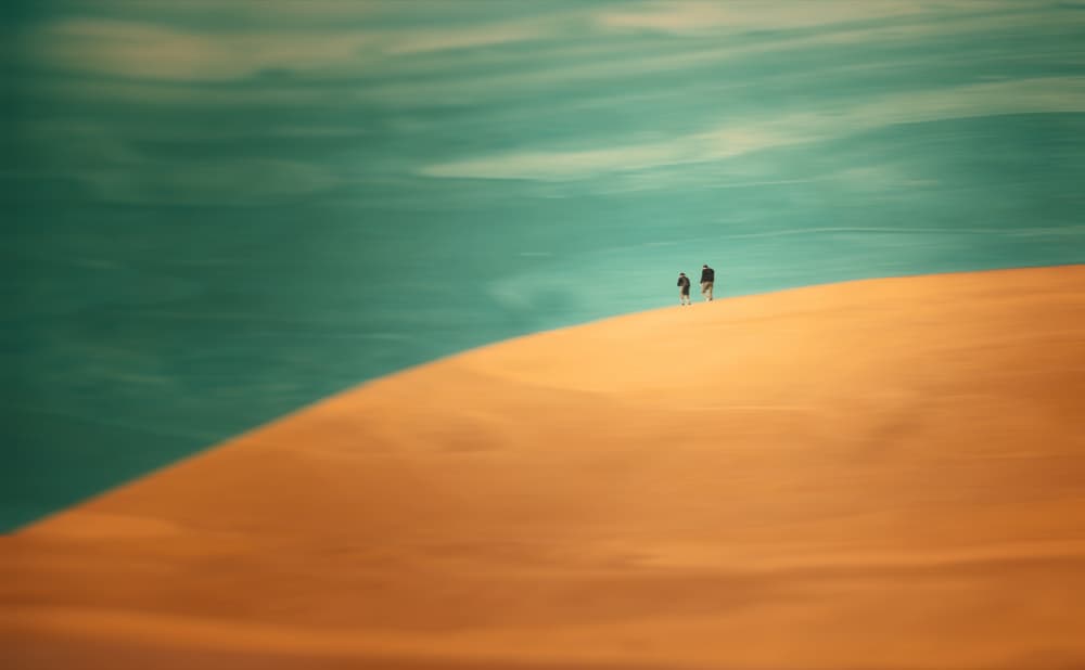 Desert Dune Journey by Gu and Hongchao — canvas wall art