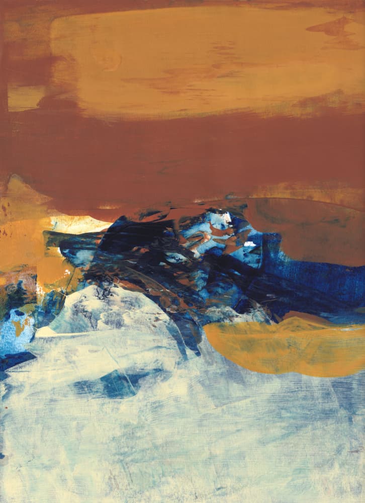Abstract Desert Blues by Simona Gocan — canvas wall art