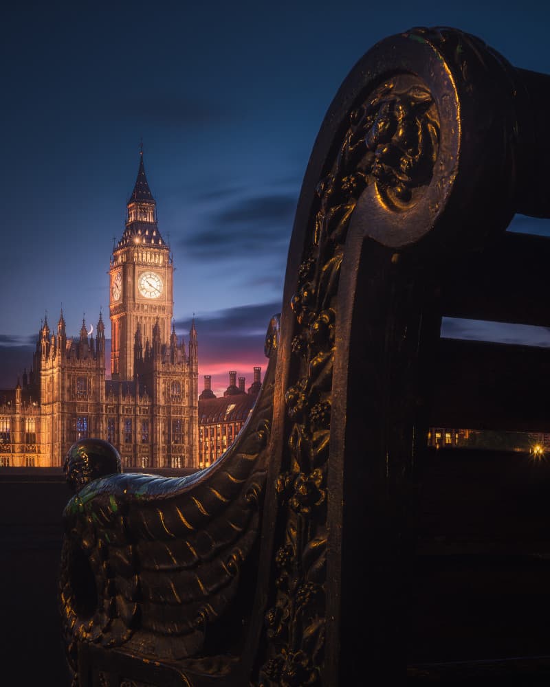 London Big Ben Night by David George — canvas wall art
