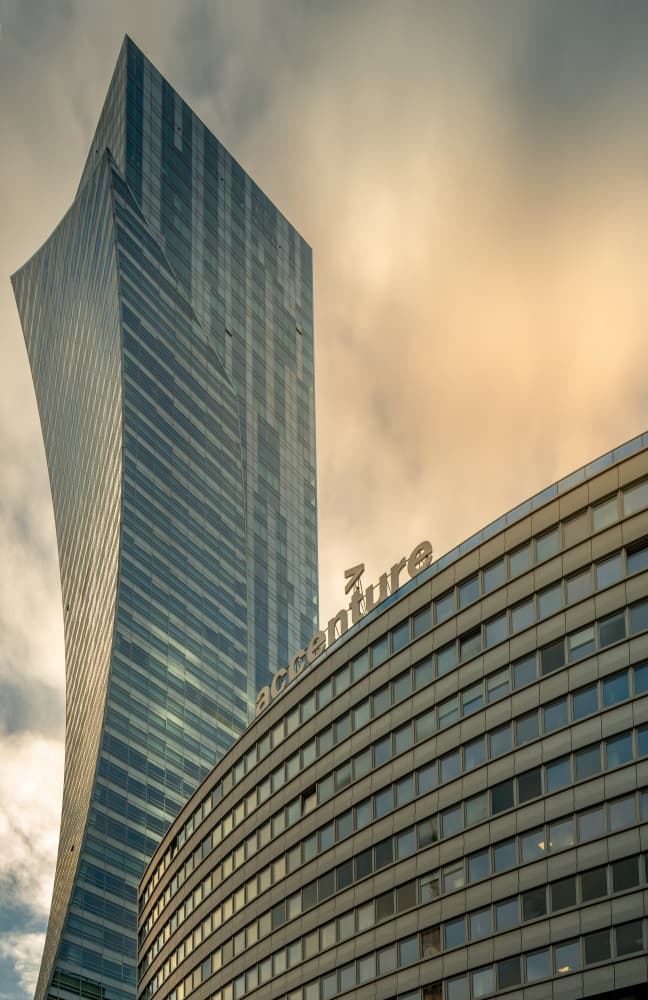Curved Glass Skyscraper by Slawomir Kowalczyk AFRP FIAP IAAP — canvas wall art