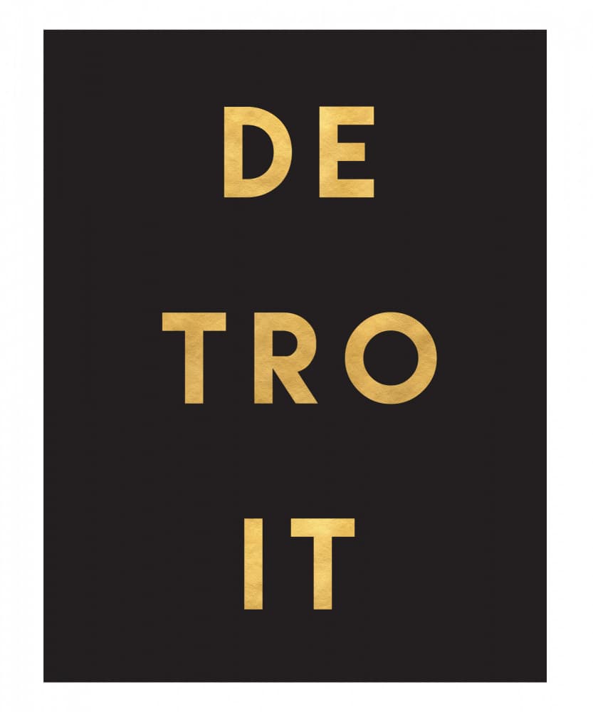 Detroit Gold Text by Emiliano Deificus — canvas wall art