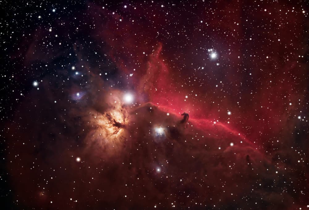 Flaming Horsehead Nebula by Jianshu — canvas wall art