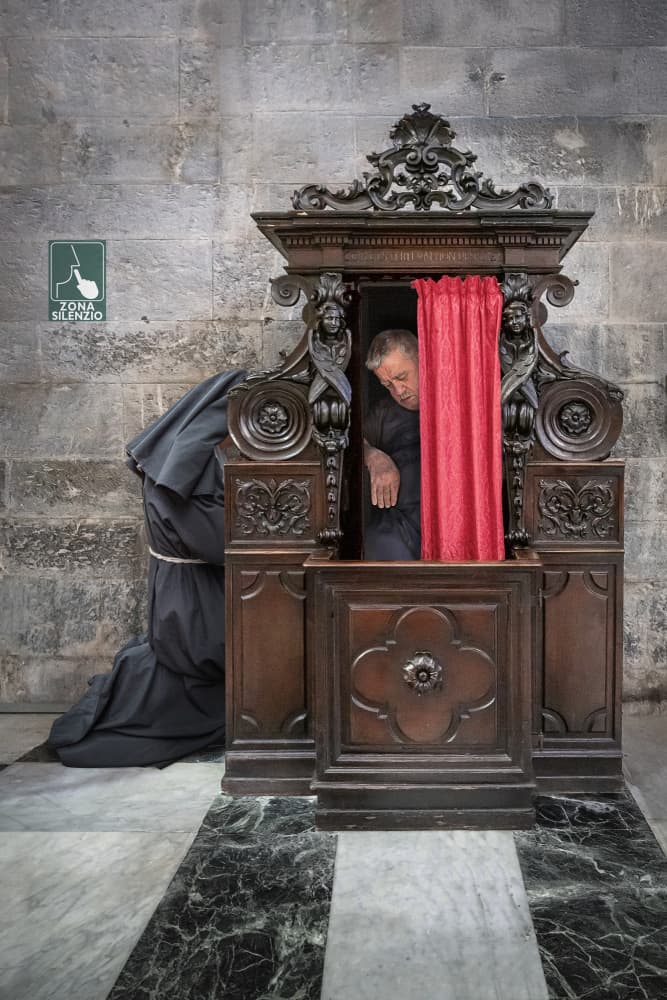 Confession In Church by Marcel Egger — canvas wall art