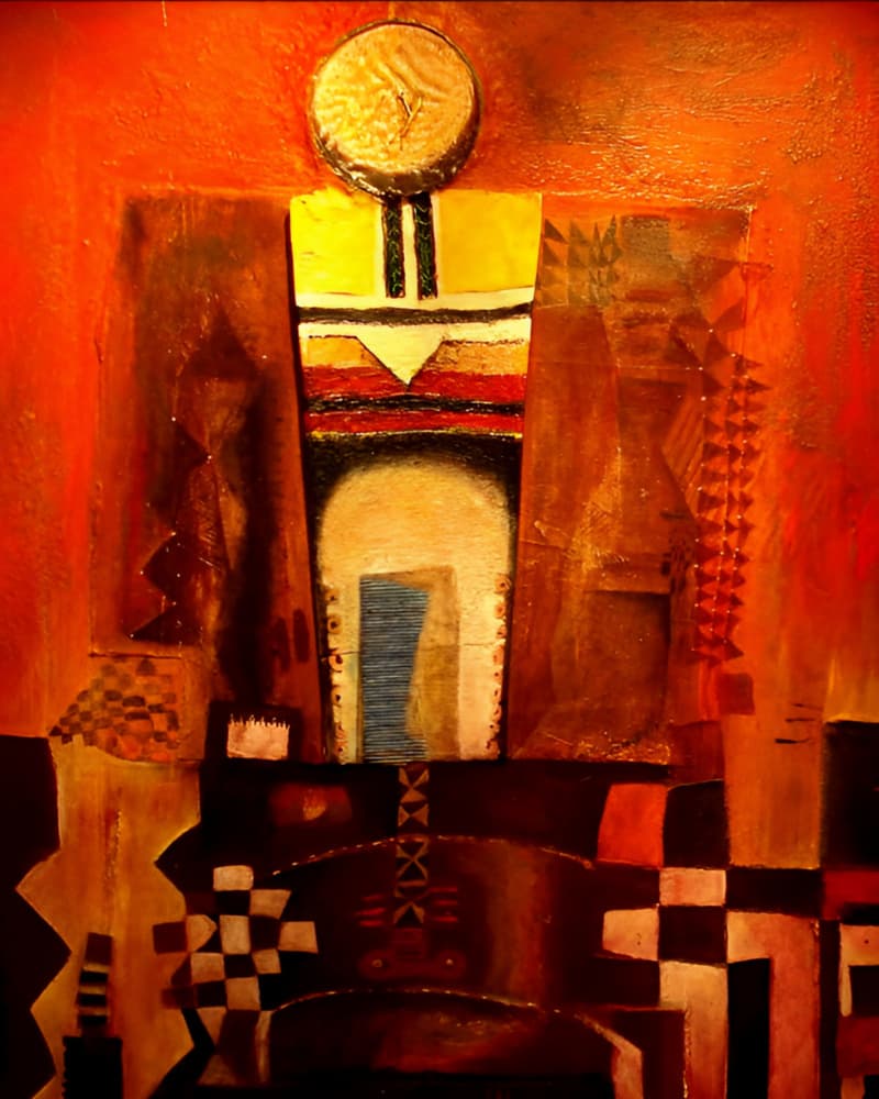 Abstract Tribal Figure by Nico Phooko — canvas wall art