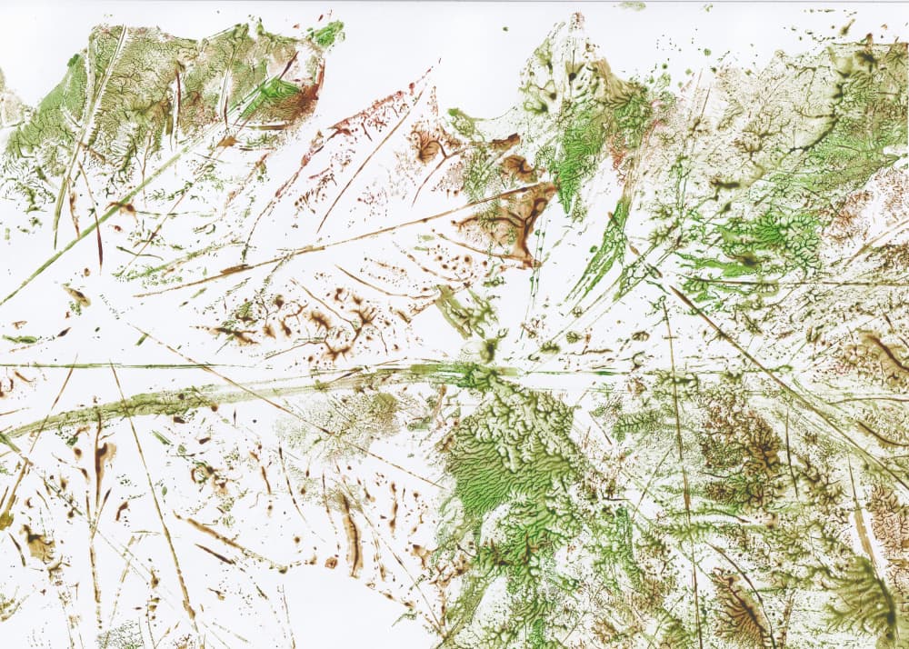 Abstract leaf by Maira Ribena — canvas wall art