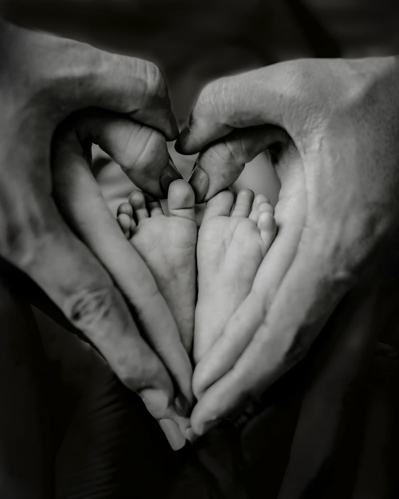 Tiny Feet Heart Hands by Bassant Meligy — canvas wall art