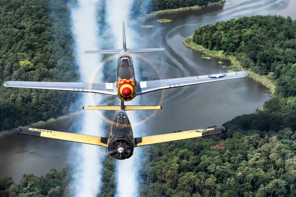 Inverted Air Show Flight by Piotr Wrobel — canvas wall art