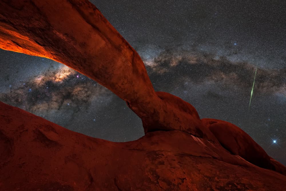 Milky Way Meteor Arch by Vikas Chander — canvas wall art