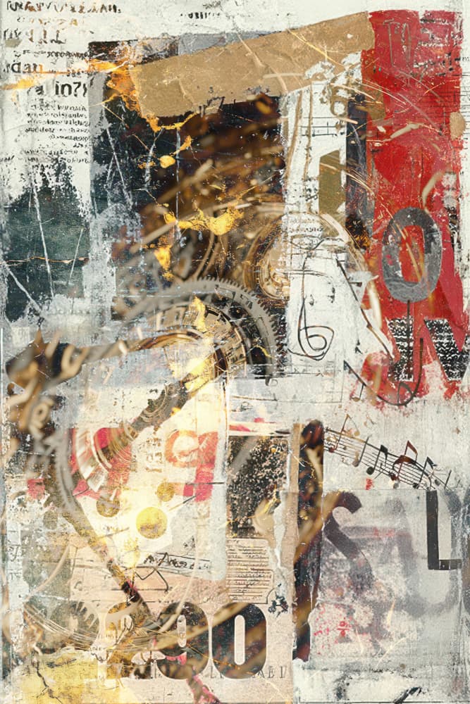Industrial Music Collage by Rafal Kulik — canvas wall art